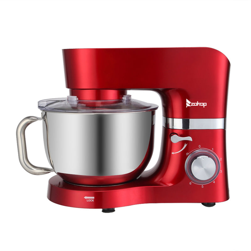 ZOKOP 5.8QT Kitchen Stand Mixer 6 Speeds Low Noise Anti-Skid Red