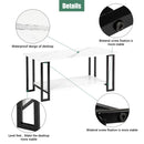 GAOMON 2 Layers 1.5cm Thick Rectangle Coffee Table