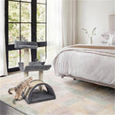 GAOMON Cat Condo Set 28-inch Tree Tower Scratching Post Step Ladder Grey