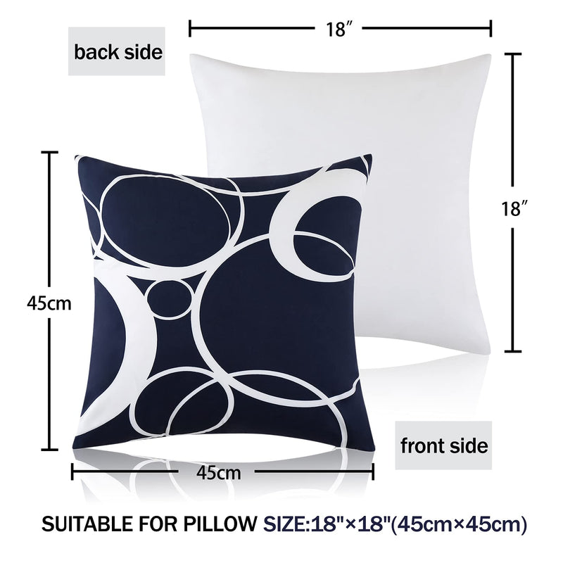 YIWA Farmhouse Pillow Covers 18x18 Square Pillow Cases