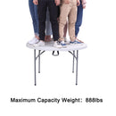 GAOMON 48 Inch Round Folding Table Lightweight Outdoor Utility Table Furniture