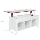 GAOMON Coffee Table Lift Top Wood Home Living Room Storage White