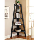 GAOMON 5 Tier Corner Shelf Stand Wood Display Storage Home Furniture Rack Black