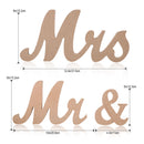 GAOMON Wooden MR & MR Letter Gay Wedding Props Table Ornaments Primary Color