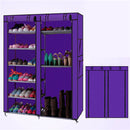 GAOMON Shoe Cabinet 6-layer Double-row 12-Compartment Shoe Organizer Purple