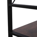 GAOMON Triple Wide 5 Tier Bookshelf Industrial Style Multipurpose Storage Rack Bookcases