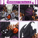 GAOMON Halloween Wreath for Front Door Skeleton Decorations