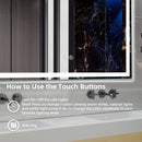 GAOMON LED Bathroom Mirror 20 x28  Large Dimmable Wall Mirrors with Front Backlight Anti Fog Shatter-Proof