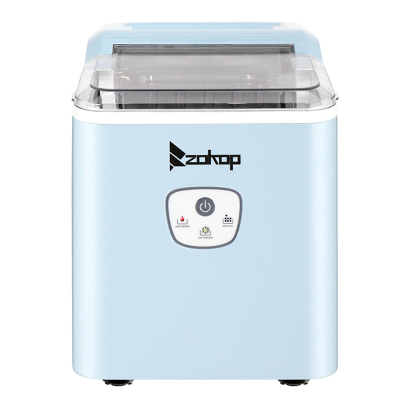 ZOKOP Ice Maker 26lbs/12kg/24h with Plastic Lid Blue