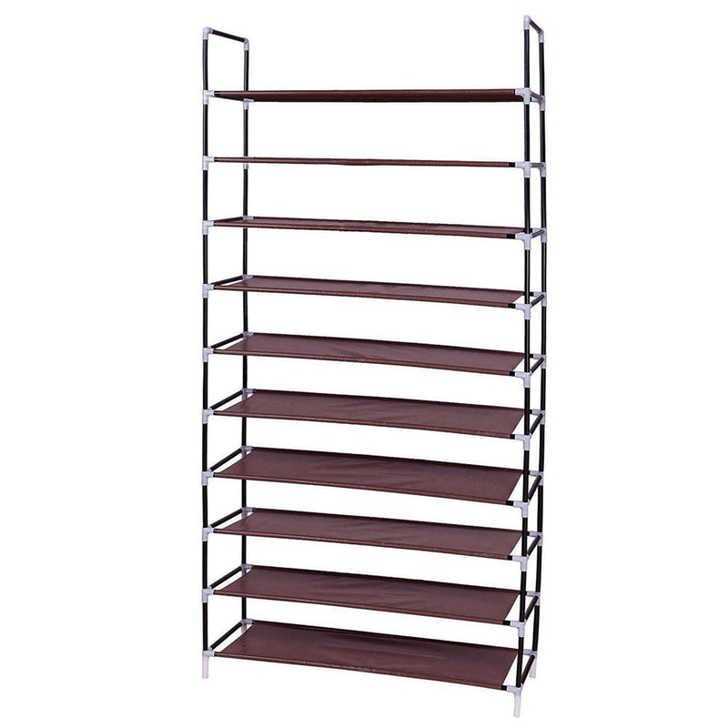 RONSHIN 100cm 10 Tiers Shoe Rack Super Wide Extra Large Simple Assembly Shoe Shelf