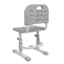 GAOMON 70cm Kids Desk Chair Set Height Adjustable Children Study Desk Gray