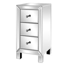 GAOMON Modern Mirrored Night Stands with 3 Drawers Bedside Table End Table