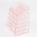 GAOMON 2pcs Makeup Organizer Cosmetic Storage Drawers Pink
