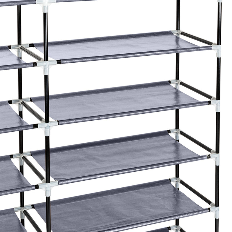 RONSHIN 7 Layers 14 Grids Shoe Cabinet Storage Rack 110*28*115cm GREY