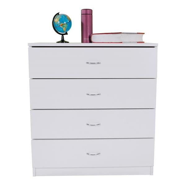 AMYOVE Fiberboard Wood Cabinet Dresser with 4-drawer White