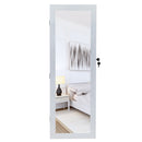 GAOMON Wooden Jewelry Storage Mirror Cabinet Wall-Mounted Organizer - White