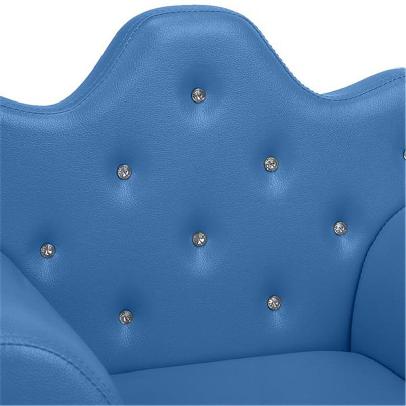 ALICIAN Children Sofa 58*38*48cm Solid Wood Composite Board Rectangular Sofa Blue