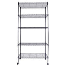 GAOMON 165*90*35 Shelving Rack Storage Rack 5-Layer Metal Rack Black