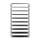 GAOMON Shoe Rack 10 Layers Widened Black Shoe Cabinet 160*30*88 Black