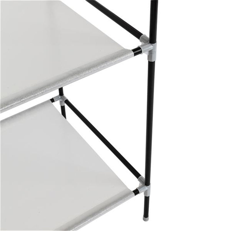 RONSHIN Portable Closet Wardrobe Clothes Rack 4-tier 8-rack W/3 Hanger 125*43.18*180cm Black