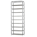 GAOMON 10-layer Shoe Rack Room-Saving Shoe Cabinet Rose Red