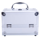 GAOMON Portable Cosmetic Case Train Case Jewelry Box Organizer Silver