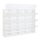 GAOMON DIY Deformable Shoe Rack Shelf Storage Organizer 162x32x162cm 4 Rows 8-Tier 32 Grids