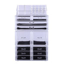 GAOMON 4Pcs/Set Makeup Organizer Plastic Cosmetic Storage Drawers Display Box Transparent