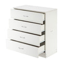 GAOMON Fiberboard Wood Cabinet Dresser with 4-drawer White
