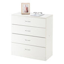 GAOMON Fiberboard Wood Cabinet Dresser with 4-drawer White