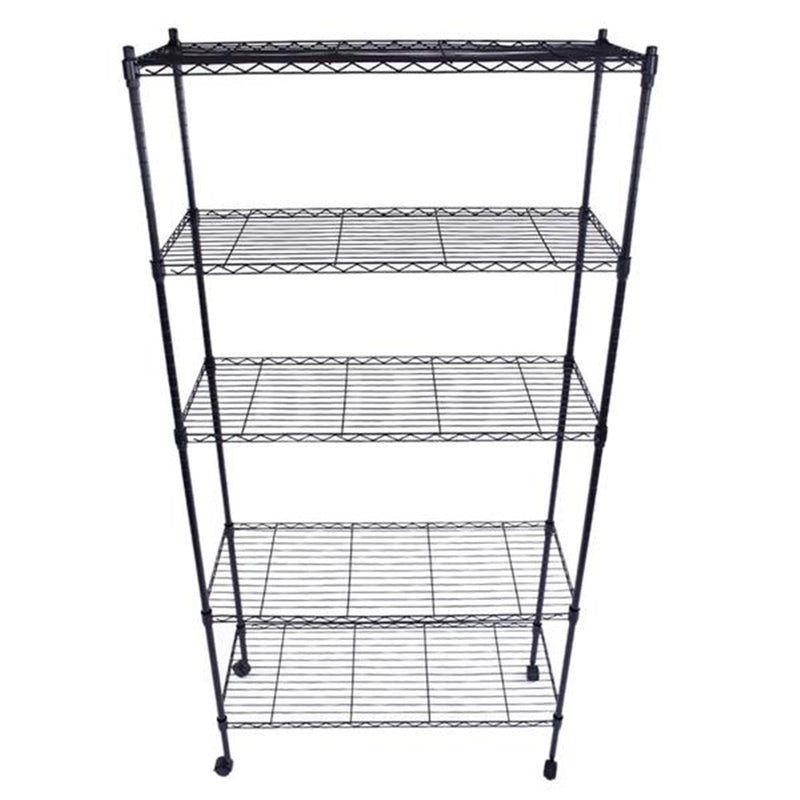 RONSHIN 165*90*35 Shelving Rack Storage Rack 5-Layer Metal Rack Black