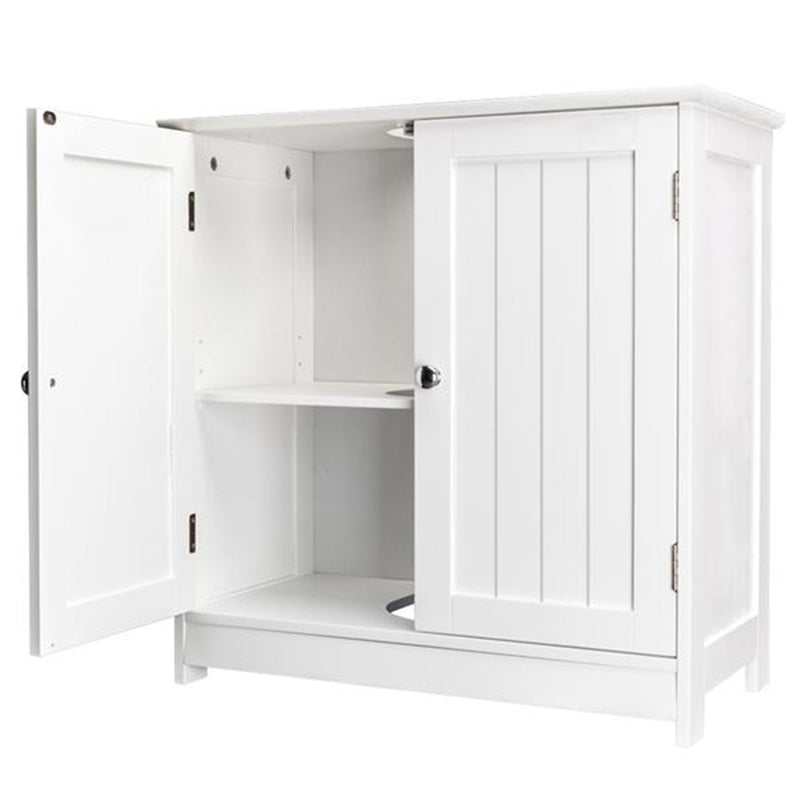 AMYOVE 2-Door Storage Organizer Furniture Bathroom Sink Cabinet Bathroom Cabinet White