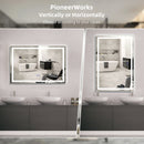 GAOMON LED Bathroom Mirror 24 x32  Large Dimmable Wall Mirrors Front Backlight Anti Fog Shatter-Proof