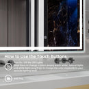 GAOMON LED Bathroom Mirror 24 x40 Large Dimmable Wall Mirrors with Front & Backlight Anti-Fog Shatter-Proof