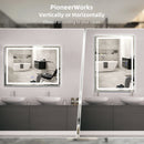 GAOMON LED Bathroom Mirror 24 x40 Large Dimmable Wall Mirrors with Front & Backlight Anti-Fog Shatter-Proof