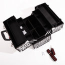 GAOMON Portable Cosmetic Case White Zebra Pattern Makeup Jewelry Box