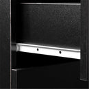 GAOMON 4-Drawer Wooden Dresser Storage Cabinets with Handles Black