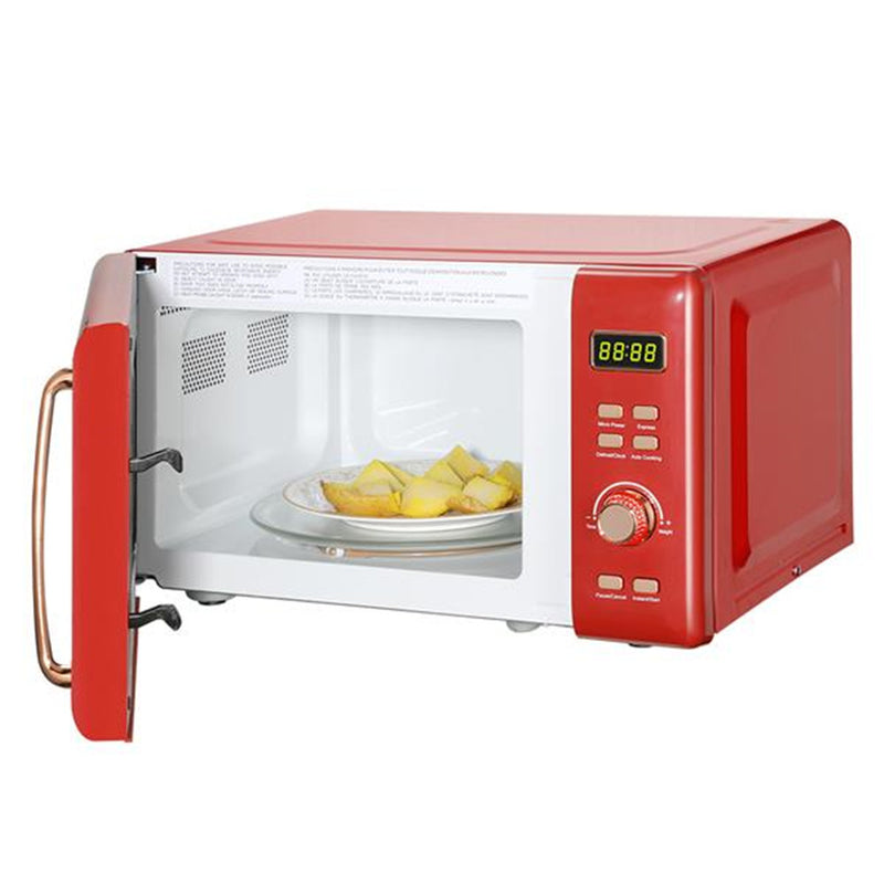 ZOKOP 20L Retro Microwave Oven with Cold Rolled Plate Red