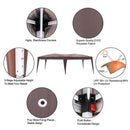 GAOMON 4 Sides Dark Coffee Color 2 Windows Right-angle Foldable Dark Brown