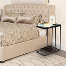 GAOMON L Side Table for Living Room Bedroom Assemble Side Table Black