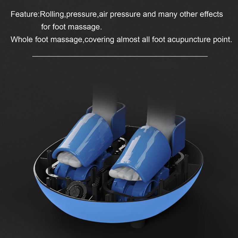DSSTYLES 1 Set Smart Sole Airbag Heating Massager Pedicure Machine Blue