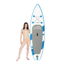 GAOMON Inflatable 11ft Paddle Board with Removable Fin Surfboard Blue