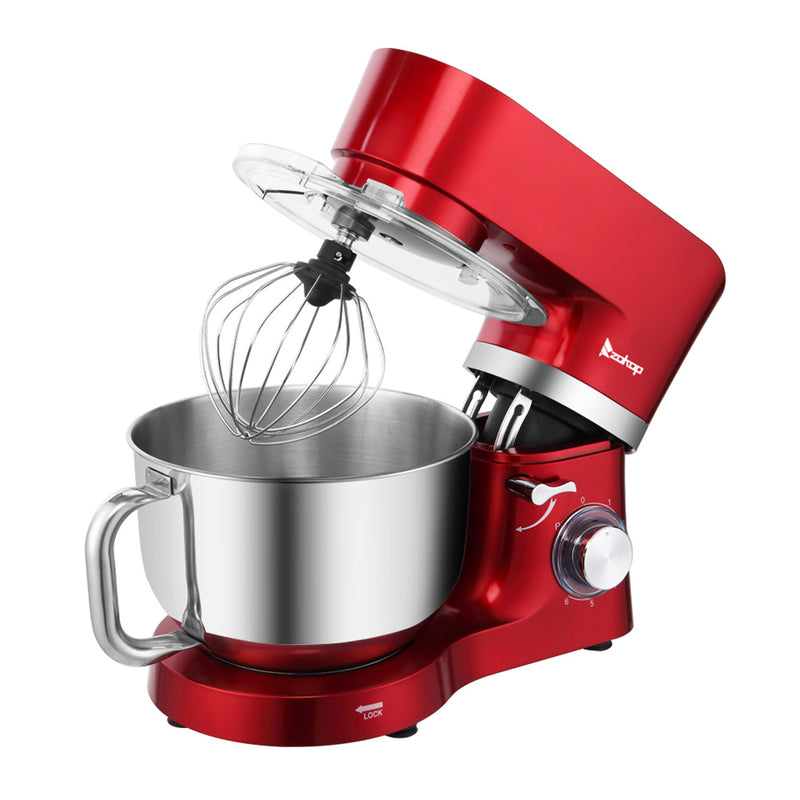 ZOKOP 5.8QT Kitchen Stand Mixer 6 Speeds Low Noise Anti-Skid Red