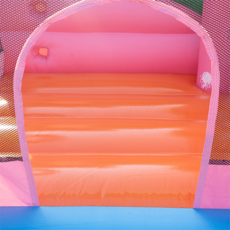 THBOXES Bounce House Inflatable Bouncer with Air Blower Bouncy Castle Pink