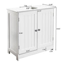 GAOMON 2-Door Storage Organizer Furniture Bathroom Sink Cabinet Bathroom Cabinet White
