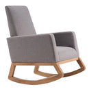 GAOMON Rocking Chair Retro Lounge Chair Relax Chair with Cushion Light Grey