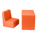 GAOMON Children Sofa 49*32*39cm Rectangular 2-in-1 Sofa and Table Orange