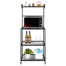GAOMON 4-tier Kitchen Shelf with Wire Mesh Storage Rack Black