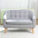 GAOMON Children Sofa for 2 Kids with Detachable Cushion for Living Room Grey