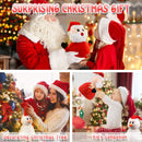 GAOMON Flip Christmas Doll Santa Claus Plush Snowman Toy Double-Sided Stuffed Plush Soft Doll